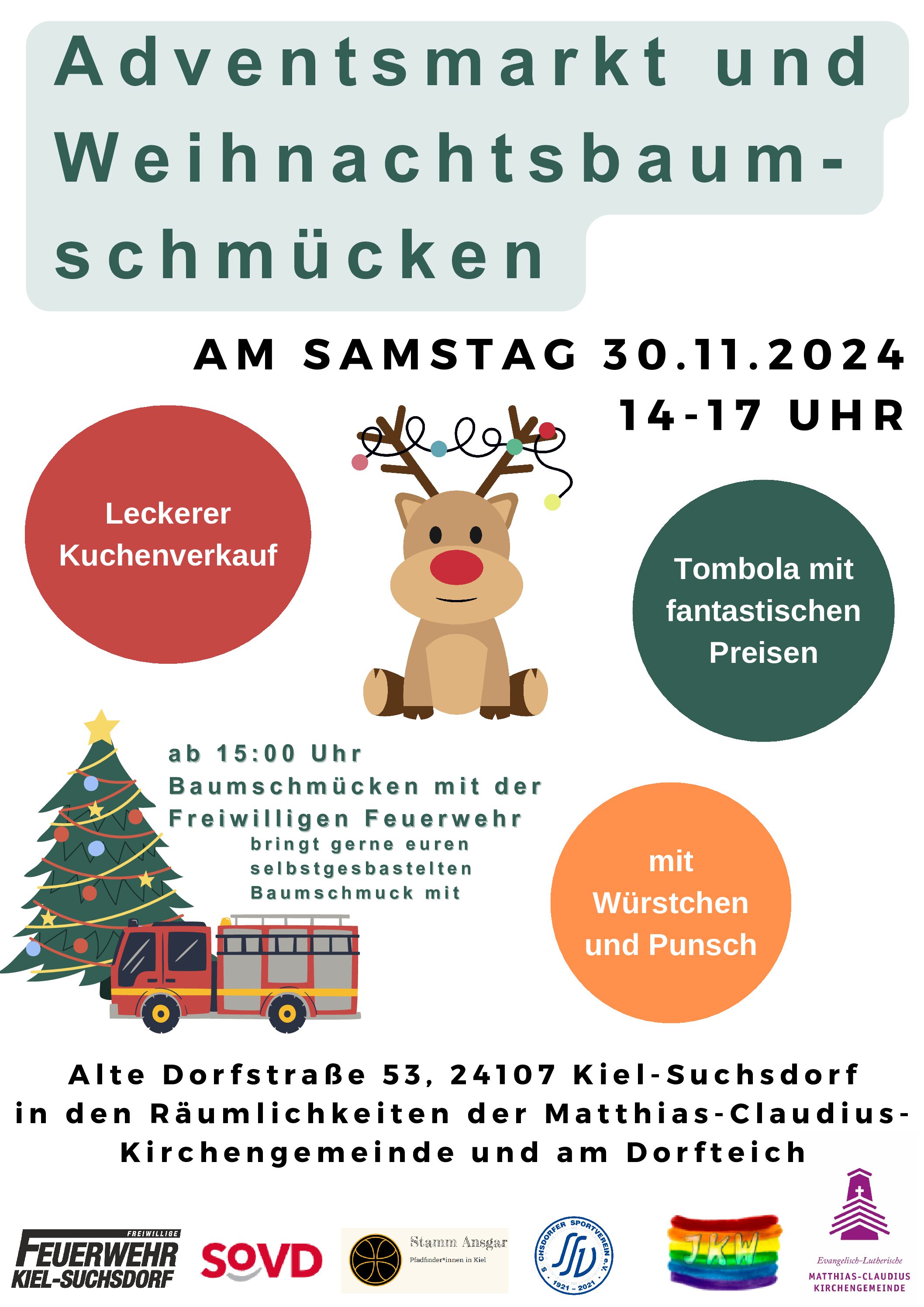 Adventsmarkt und Weihnachtsbaumschmücken am 30.11.2024